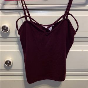 Burgundy Crop Top